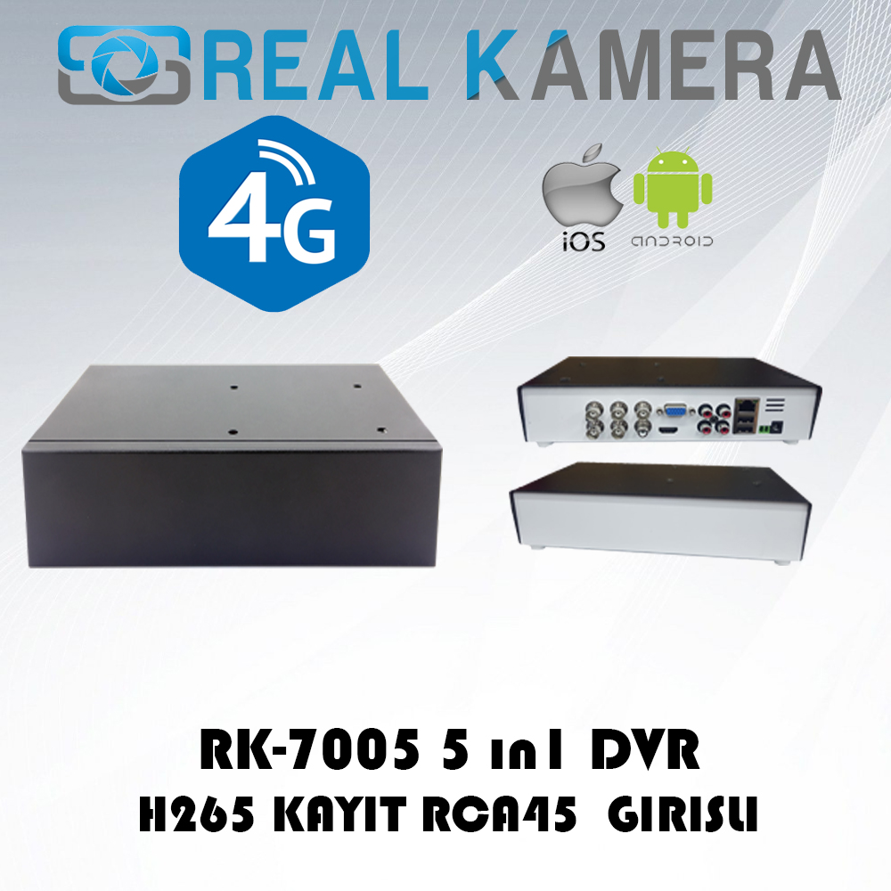 RK-7005 XMeye 5M-N 5in1 H.265 4 Kanal Hybrid Araç Kayıt Cihazı